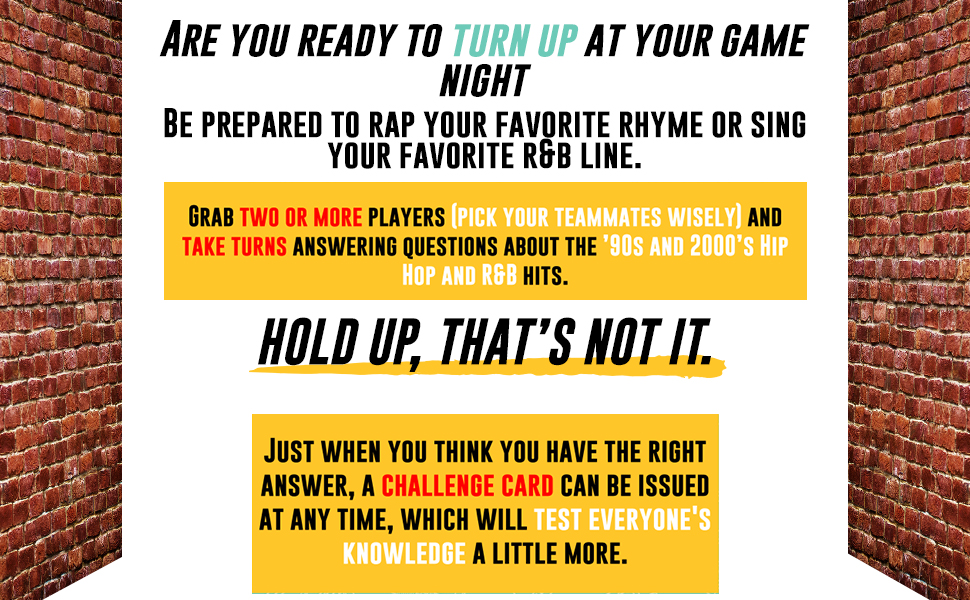 Lyrically Correct music trivia game featuring 90s and 2000s hip hop and R&B throwbacks, perfect for nostalgic music lovers, party games, and game nights.