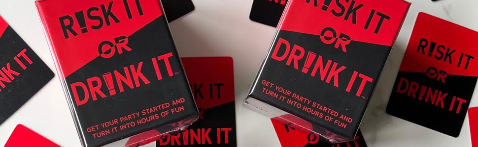 Risk It or Drink, an adult drinking game perfect for icebreakers, party starters, and conversation starters, ideal for parties in Nairobi, Kenya from Board Games and Cards Kenya.