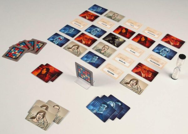 Image of the Codenames board game with a "Sale" banner or price discount graphic.