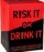 A close-up of the Risk It Or Drink It game box, highlighting its unique design and playful elements.